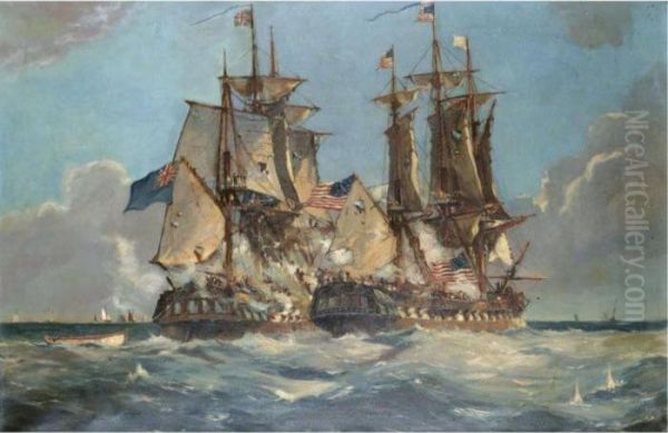 The Action Between H.m.s. Shannon And The U.s.s. Chesapeake, 1st June 1813 - view 1