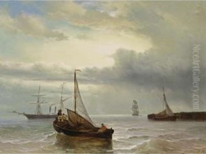 Sailing Vessels In Choppy Waters Sailing Vessels In Choppy Waters