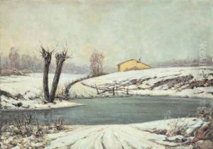 Inverno In Riva Al Lago by Guido Meineri
