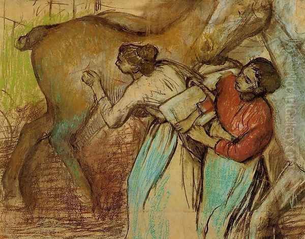 Two Laundresses and a Horse - view 1