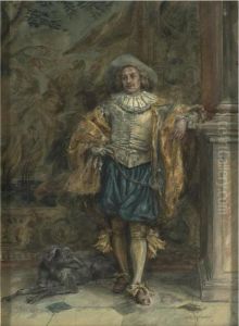 Cavalier With A Hound &amp; The Flag Bearer: A Pair