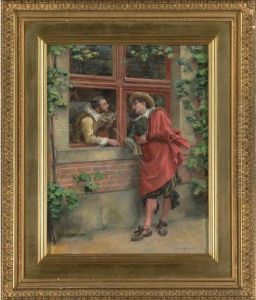 A Discussion With The Artist by Jean-Charles Meissonier