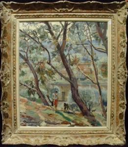 Mittelgebirge Im Sudfrankreich by Joseph Francois X. Meissonnier