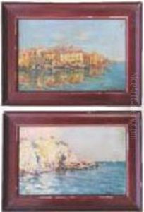 "plein Soleil A Martigues" "effets De Soleil Sur Brescon A Martigues" by Joseph Francois X. Meissonnier