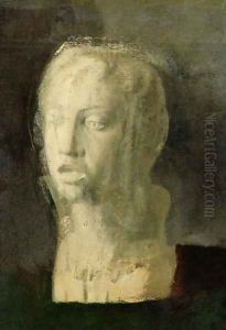 Study of the Head of a Young Singer, after Della Robbia, c.1856-58 by Edgar Degas