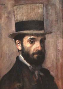 Portrait of Leon Bonnat (1833-1922) c.1863 by Edgar Degas