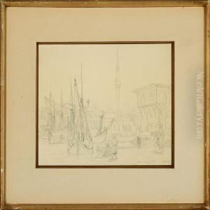 Harbour Scene From Istanbul by Anton Melbye