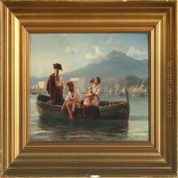 Italian Fishers In A Boat - view 1