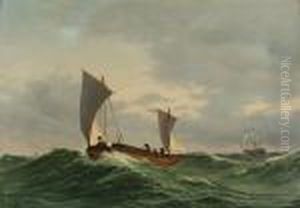 Shipping On The Open Sea by Anton Melbye