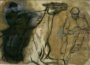 Two studies of riders by Edgar Degas