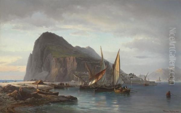 Shipping Off Gibraltar - view 1