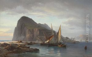 Shipping Off Gibraltar by Vilhelm Melbye