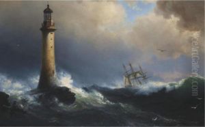 Shipping Off The Eddystone Lighthouse