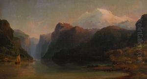 Berglandskap by Vilhelm Melbye