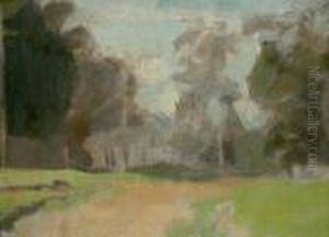 Country Road Oil On Board 
Signed'meldrum' Lower Right 22.5 X 29.5 Cm Provenance: Private 
Collectionmelbourne by Duncan Max Meldrum