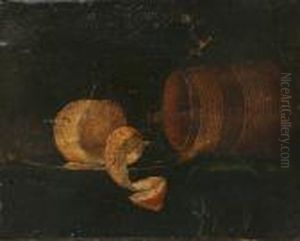 Still Life With Peeled Lemon, Wine Glass And Over-turned Tankard