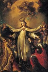 La Virgen De La Merced, Madre De Misericordia by Miguel Jacinto Melendez