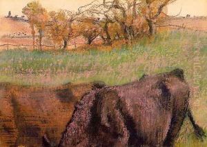 Landscape: Cows in the Foreground by Edgar Degas