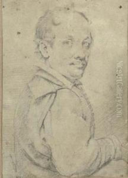 Portrait Of A Man, Half-length, In A Buttoned Tunic - view 1