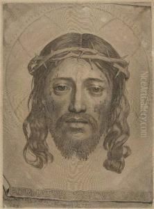 Le Sainte Face (veronica's Veil) by Claude Mellan