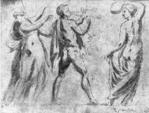 La Danse, D'apres Un Bas Relief Antique by Charles Mellin
