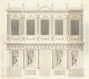 Une Elevation De Pavillon Pour Le Palais De La Sultane Hadige A Defterdar Bournou