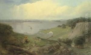 View From New Jersey Looking Towards Downtown New York by Andrew Melrose
