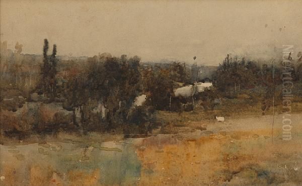 River Landscape, Probably Grez Sur Loing - view 1