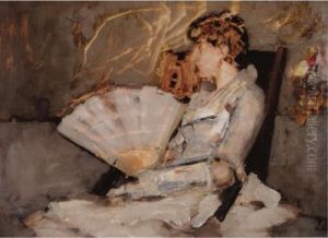 A Lady With A Fan by Arthur Melville