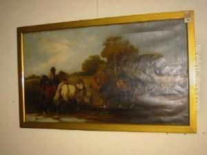 Cart Horses Watering by Harden Sidney Melville