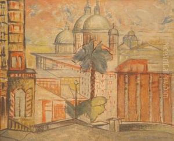 Paisaje Urbano Con Templos - view 1