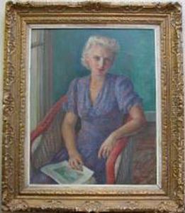Portrait De Femme Assise by Maurice Mendjisky