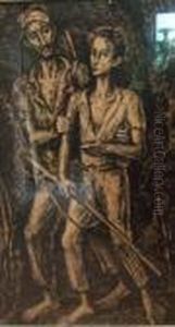 Hommage Aux Combattants Martyrs Du Ghetto De Varsovie by Maurice Mendjisky