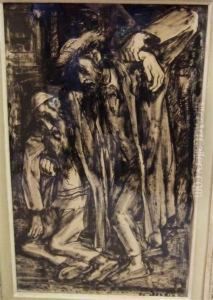 Hommage Aux Combattants Martyrs Du Ghetto De Varsovie by Maurice Mendjisky