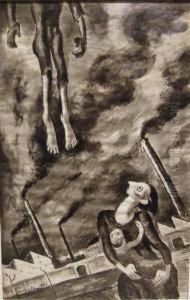 Hommage Aux Combattants Martyrs
Du Ghetto De Varsovie Dessin D'une Suite De 23 Dessins Originaux by Maurice Mendjisky
