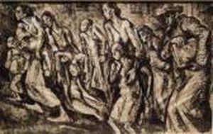 Hommage Aux Combattants Martyrs Du Ghetto De Varsovie by Maurice Mendjisky