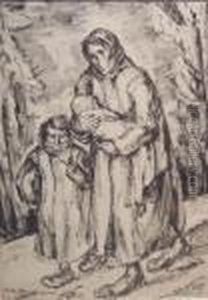 Hommage Aux Combattants Martyrs
Du Ghetto De Varsovie Dessin D'une Suite De 23 Dessins Originaux by Maurice Mendjisky