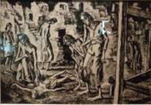 Hommage Aux Combattants Martyrs Du Ghetto De Varsovie by Maurice Mendjisky