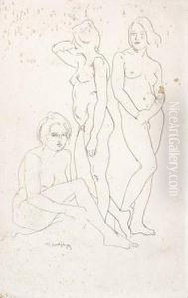 Trois Femmes Nues. - view 1