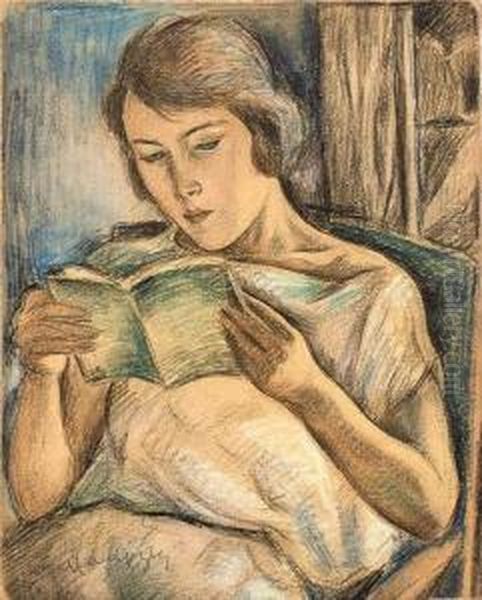 Jeune Femme Lisant. - view 1