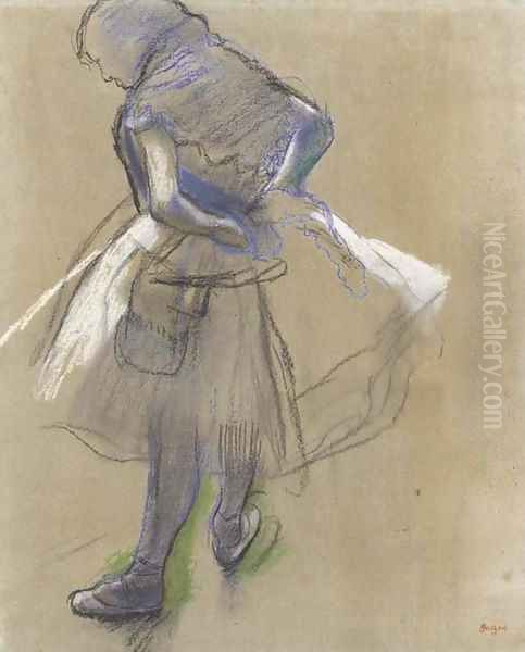 Danseuse nouant un noed au dos - view 1