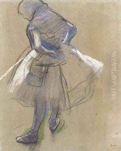 Danseuse nouant un noed au dos by Edgar Degas