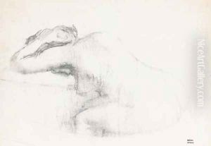 Femme se lavant dans sa baignoire by Edgar Degas
