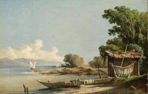 Les Berges Du Lac Leman. by Louis Mennet