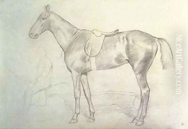 Cheval avec etude de cavalier - view 1