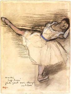 Danseuse pratiquant la barre (Dancer practicing at the Bar) by Edgar Degas