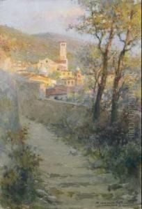 Basilica Di S. Chiara Ad Assisi, Da Una Stradicciuola Che Conduce Alla Rocca
