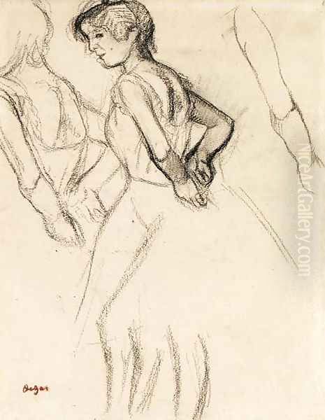 Danseuse rattachant son ceinture - view 1