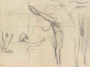 Danseuse--six croquis by Edgar Degas