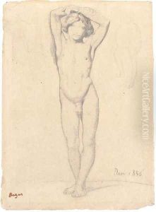 Etude de nu by Edgar Degas